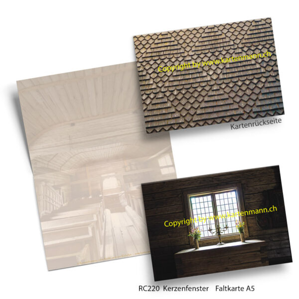RC220 Kerzenfenster    A5 Faltkarte