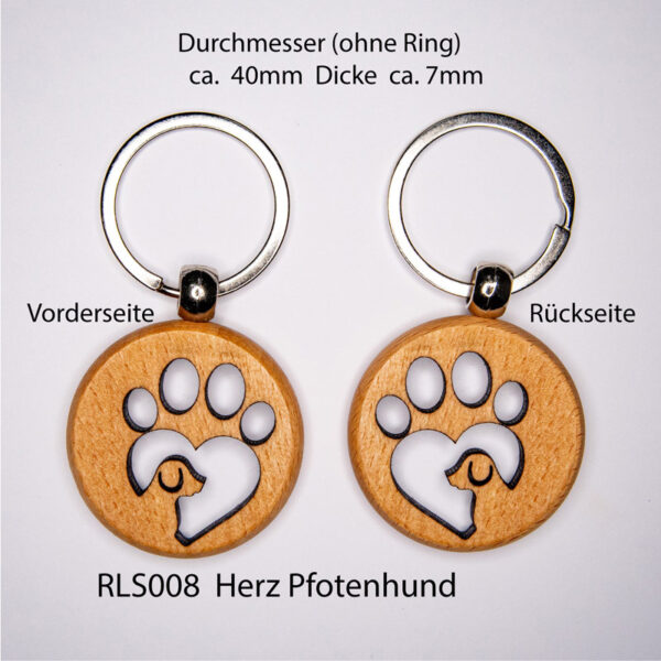 RLS008  Herz Pfotenhund