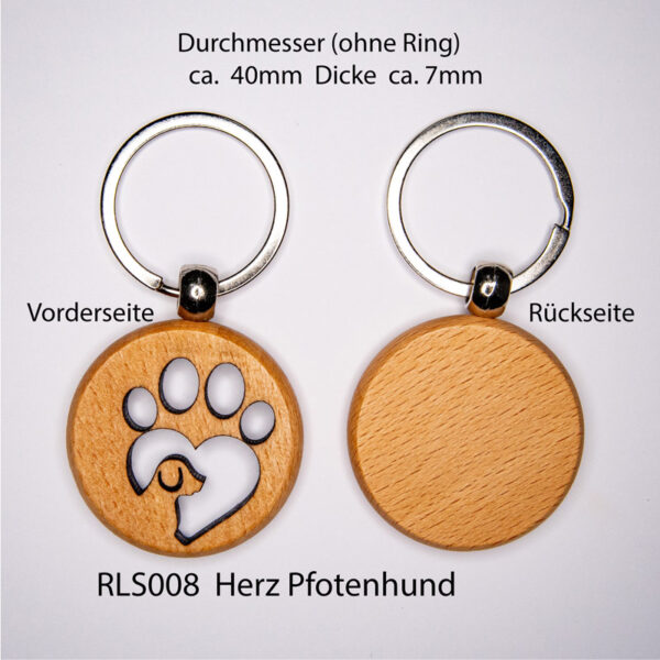 RLS008 Herz Pfotenhund